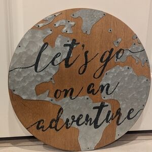 Adventure Wall Decor with Silver and Brown Finish